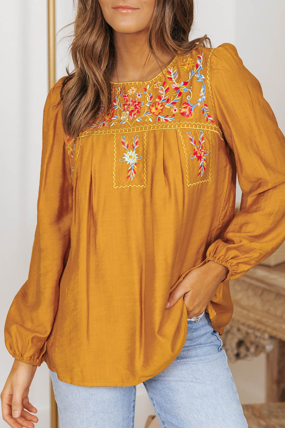 Hello Sunshine Embroidered Top