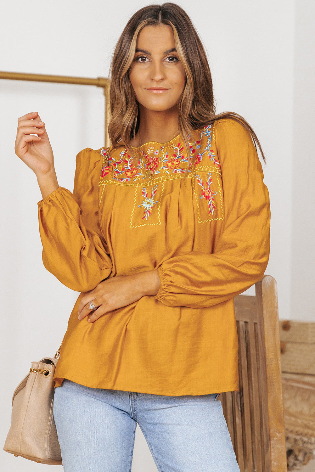 Hello Sunshine Embroidered Top