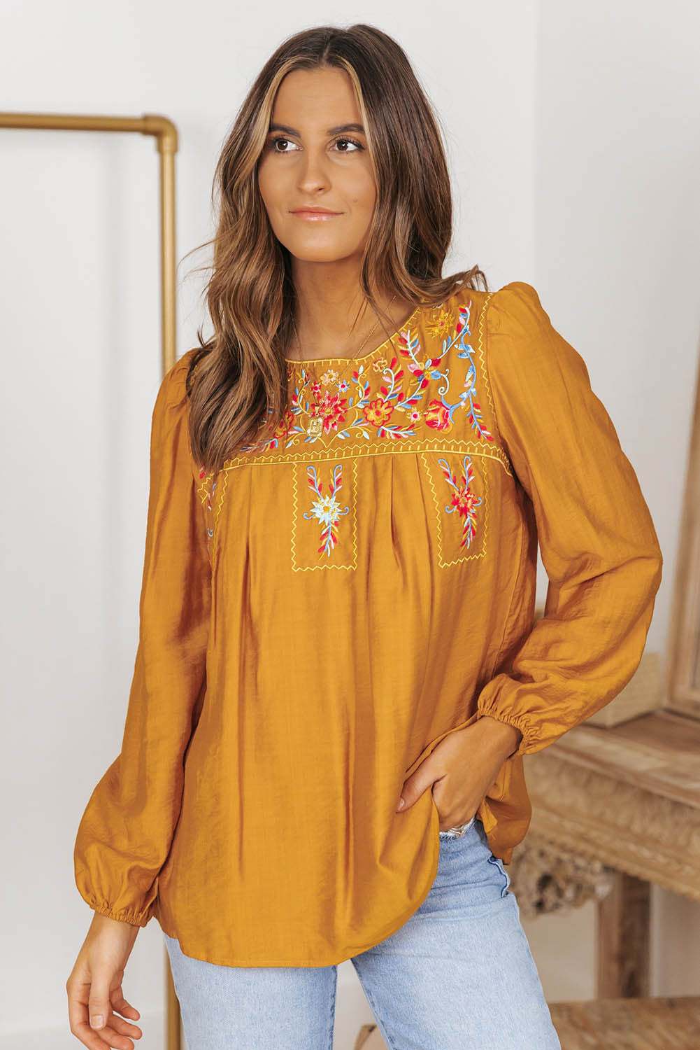 Hello Sunshine Embroidered Top