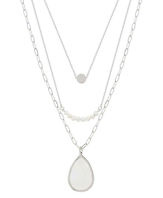 Silver Opalescent Necklace
